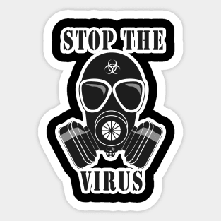 stop the virus mask Sticker